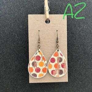 Homemade wood earrings